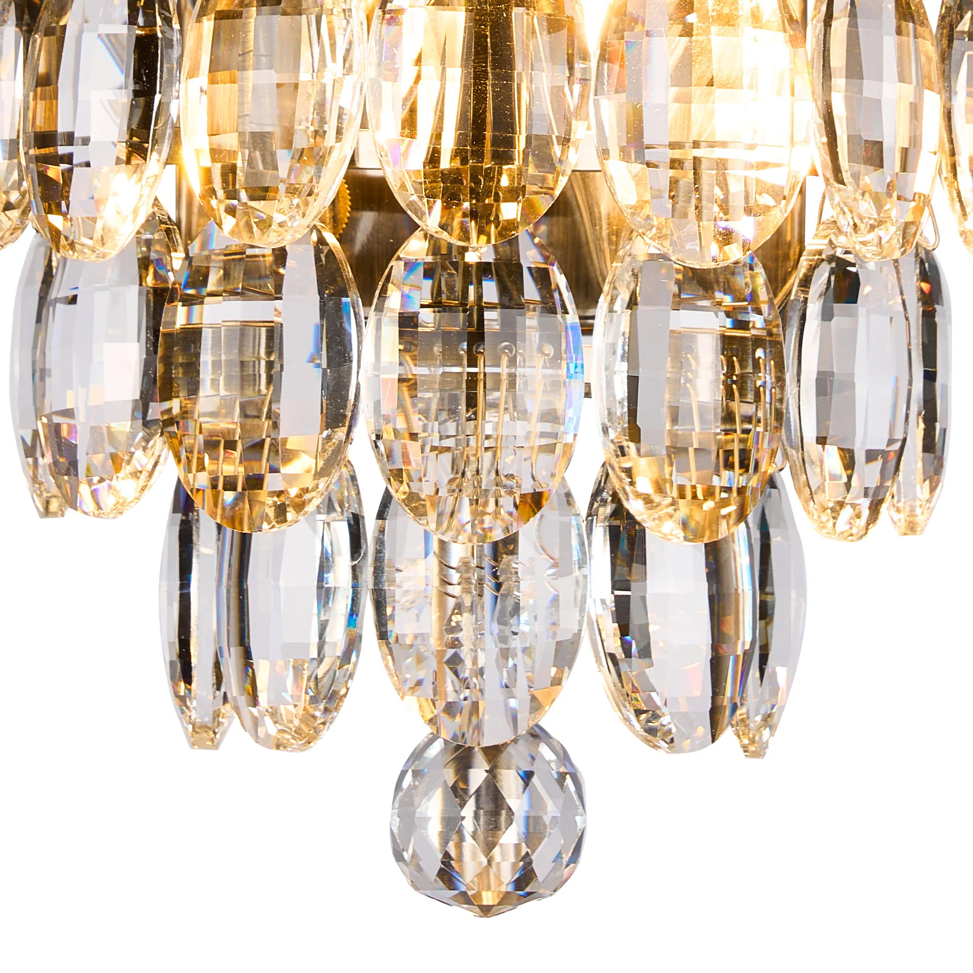 Coniston IP Tall Wall Lamp 6 Light Antique Brass IL32913AB  Diyas Coniston IP